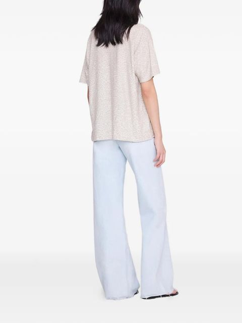 ANINE BING Cade leopard-print T-shirt - Neutrals