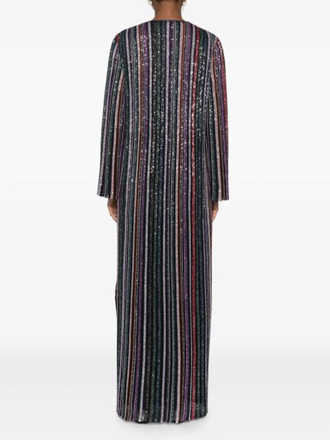 Missoni sequin-striped V-neck maxi dress - Purple - zdjęcie produktu nr 2