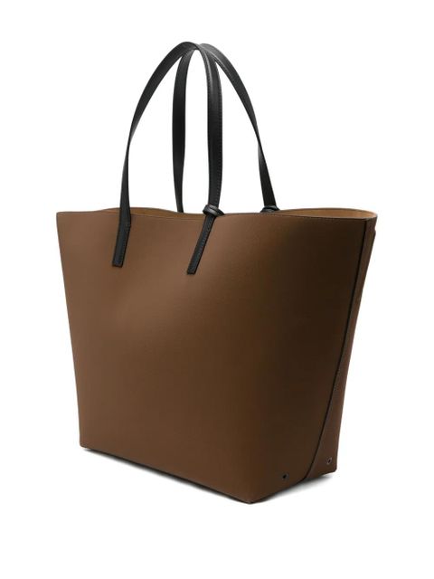 Moncler large leather tote bag - Brown