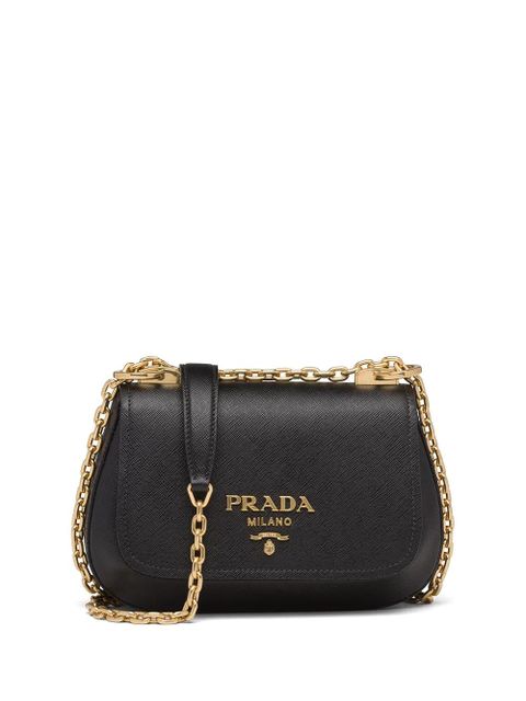 Prada logo-plaque shoulder bag - Black - zdjęcie produktu nr 1