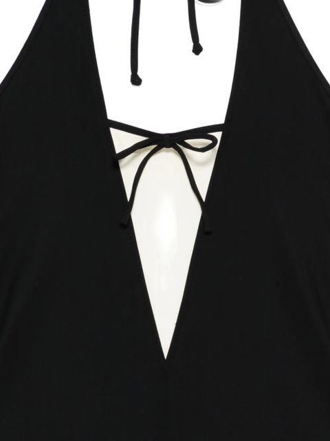 Valentino Garavani tie halter swimsuit - Black