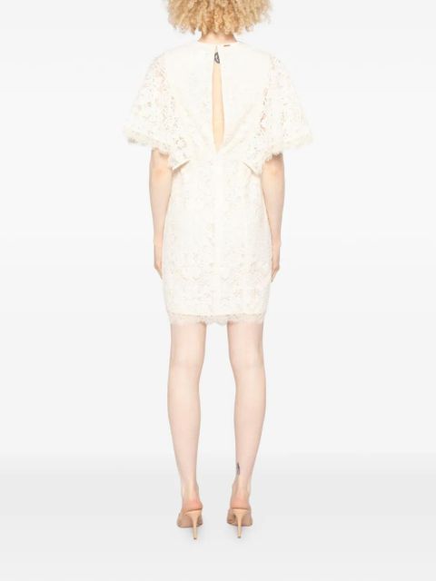 TWINSET V-neck lace mini dress - Neutrals