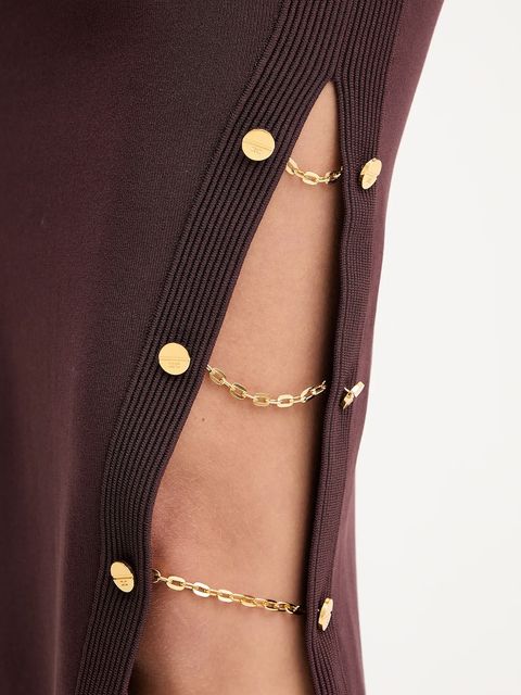 Elisabetta Franchi sukienka kolor bordowy midi dopasowana AM28S57E2