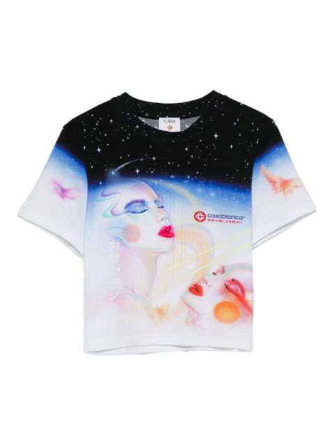 Casablanca cosmic-print T-shirt - White - zdjęcie produktu nr 1
