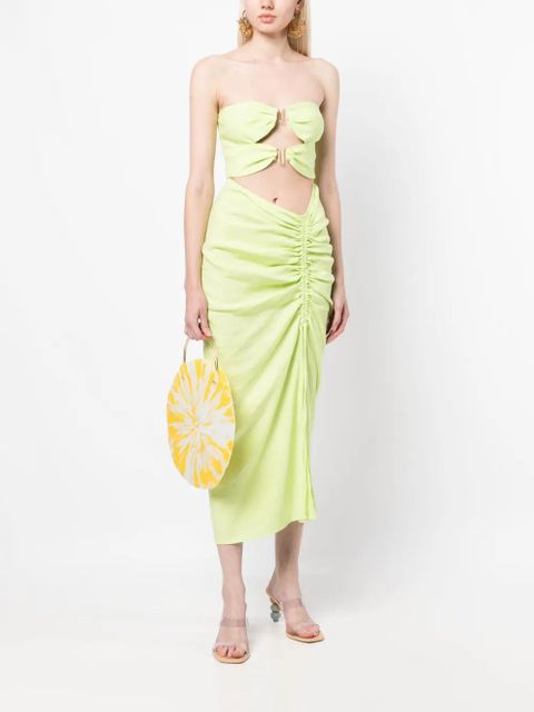 Cult Gaia Donna cut-out ruched dress - Green