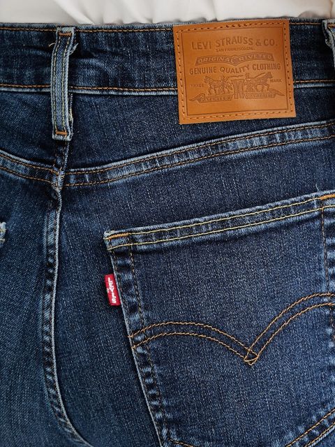 Levi's jeansy 721 HIGH RISE SKINNY damskie kolor niebieski 18882