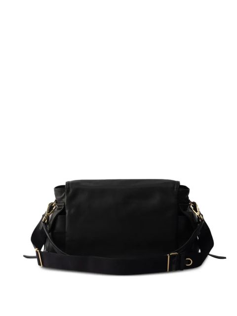 Prada large Explore leather shoulder bag - Black