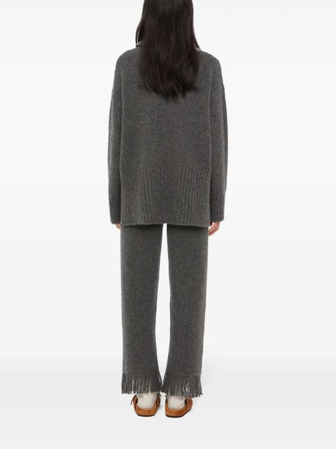 Alanui logo-tag roll-neck jumper - Grey