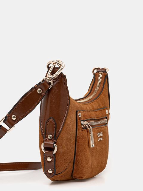 Guess torebka zamszowa MARSHA - zdjęcie produktu nr 1