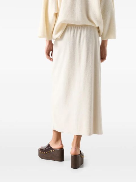 American Vintage embroidered A-line midi skirt - Neutrals