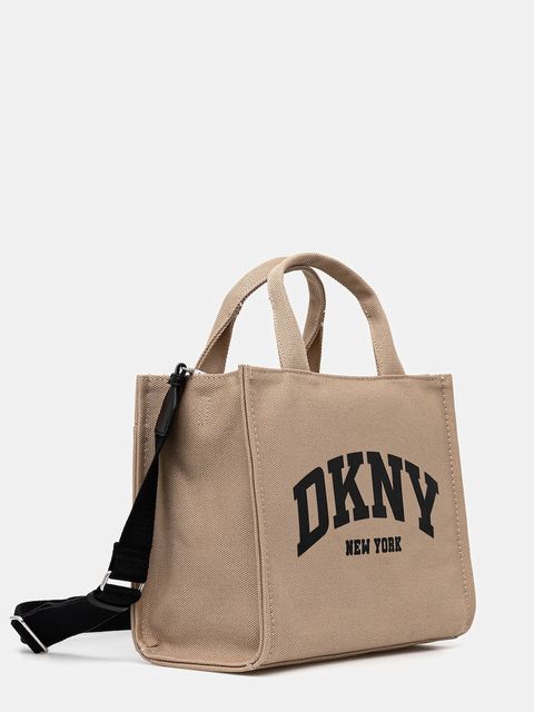 Dkny torebka bawełniana kolor beżowy R41AOR57 - zdjęcie produktu nr 2