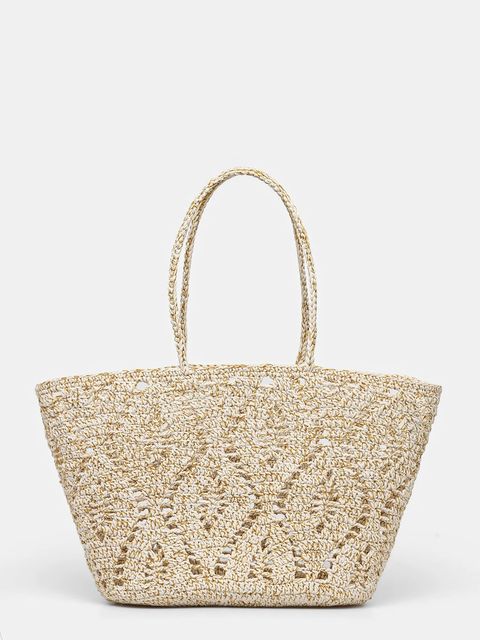 Answear.LAB kosz plażowy kolor beżowy - zdjęcie produktu nr 2