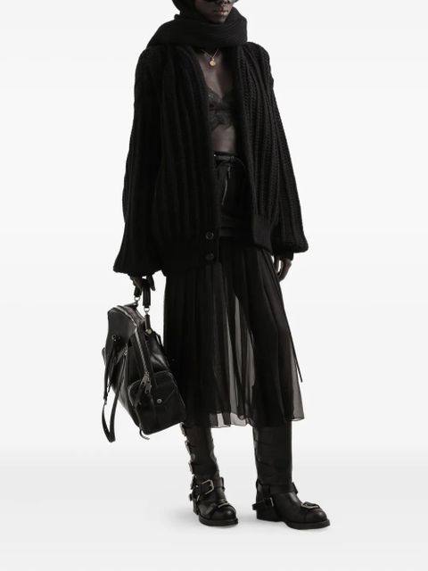 Dolce & Gabbana ribbed-knit long-sleeve cardigan - Black - zdjęcie produktu nr 2