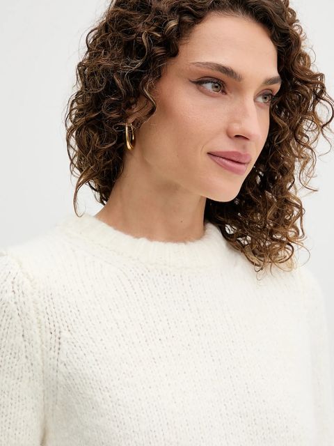 MICHAEL Michael Kors sweter z dodatkiem moheru damski kolor beżowy ciepły MF5619QJVC