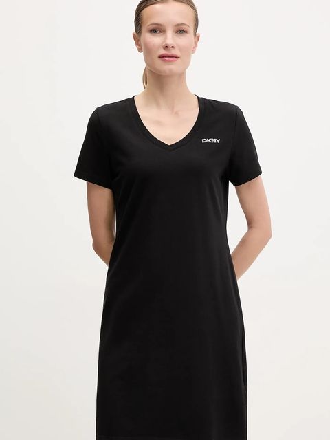 Dkny sukienka kolor czarny mini prosta DP5D4902