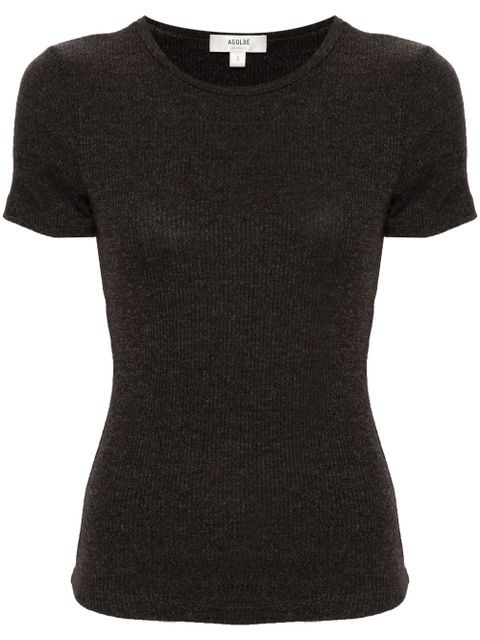 AGOLDE Harri ribbed T-shirt - Grey - zdjęcie produktu nr 1