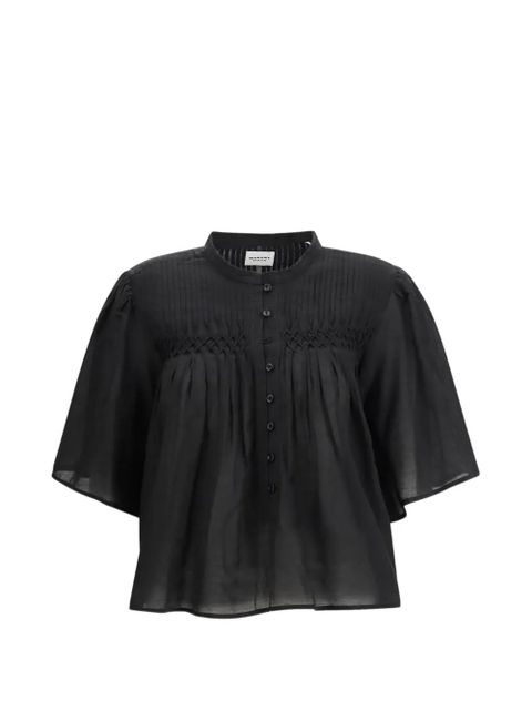 MARANT ÉTOILE pleated buttoned shirt - Black - zdjęcie produktu nr 2