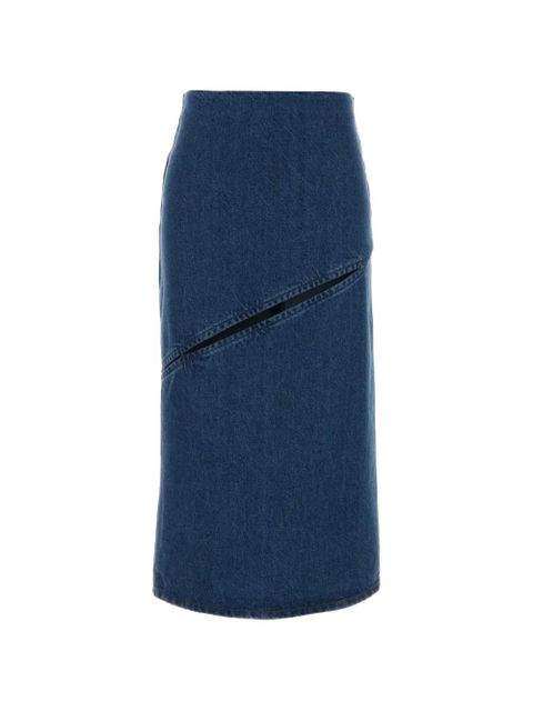 Jil Sander cut-out denim skirt - Blue - zdjęcie produktu nr 1