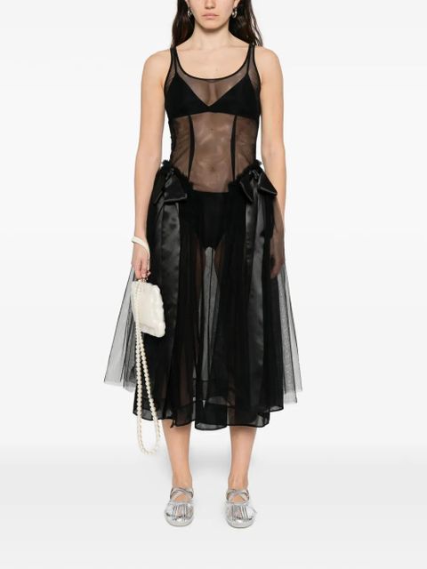 Simone Rocha bow midi dress - Black - zdjęcie produktu nr 2