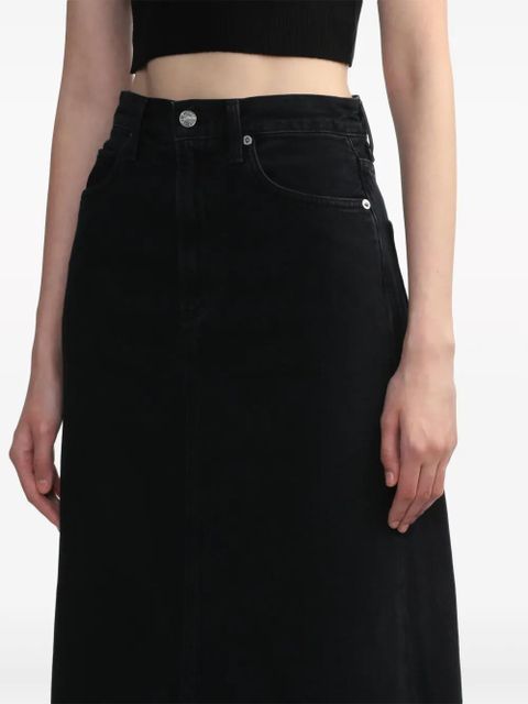 AGOLDE Hilla denim maxi skirt - Black