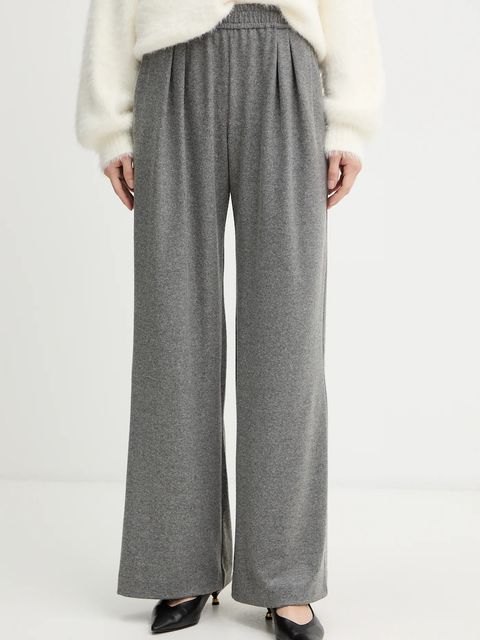 Pinko spodnie z dodatkiem wełny damskie kolor szary proste high waist 106118 A2ZU - zdjęcie produktu nr 1