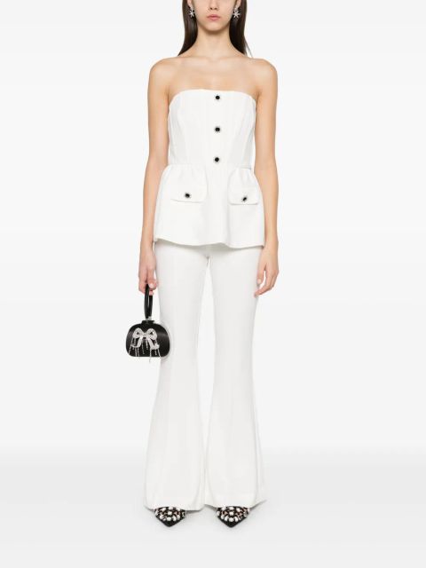 Self-Portrait crepe jumpsuit - White