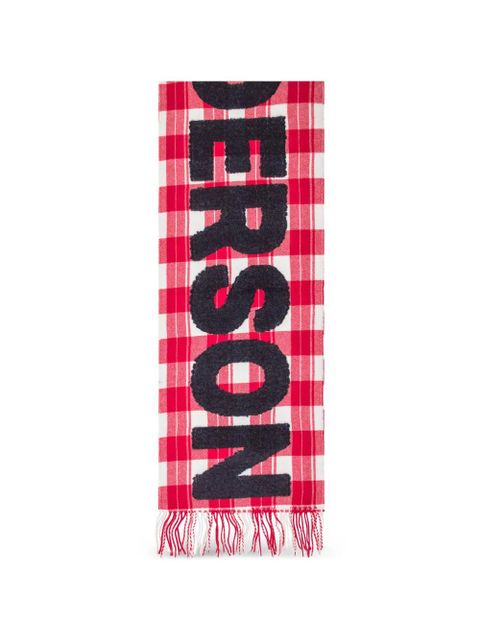 JW Anderson checked scarf - Red - zdjęcie produktu nr 2