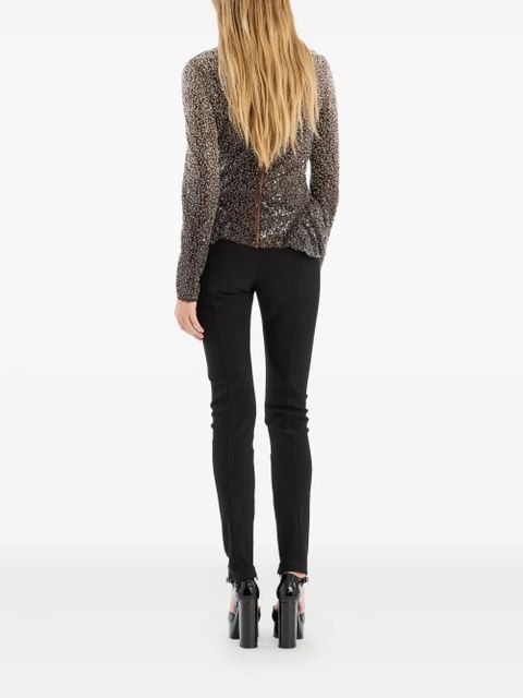 ROTATE BIRGER CHRISTENSEN beaded peplum top - Grey