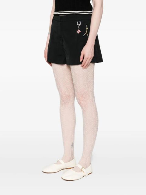 Casablanca zip-pocket charm shorts - Black - zdjęcie produktu nr 2