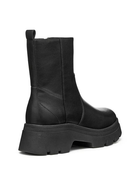 Geox botki D PLUETTE damskie kolor czarny na płaskim obcasie D565MB 04654 C9999