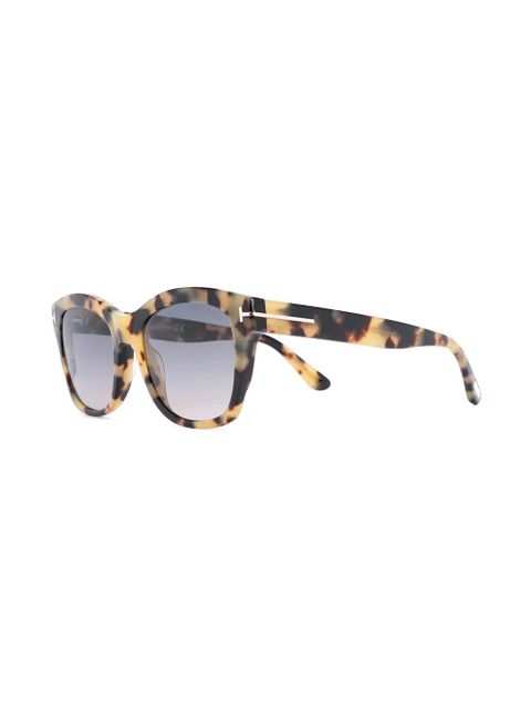 TOM FORD Eyewear Lauren tortoiseshell-effect square sunglasses - Brown - zdjęcie produktu nr 2