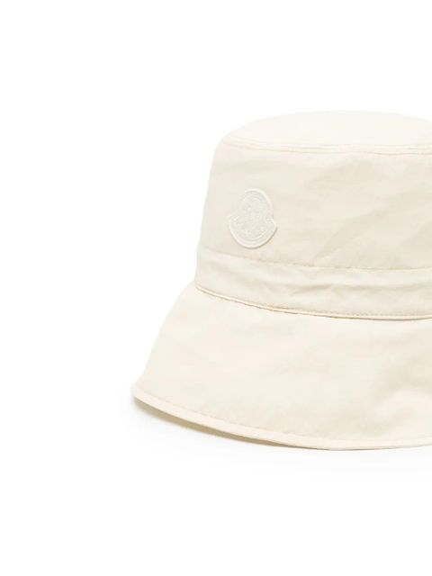 Moncler logo-patch cotton bucket hat - Neutrals - zdjęcie produktu nr 2