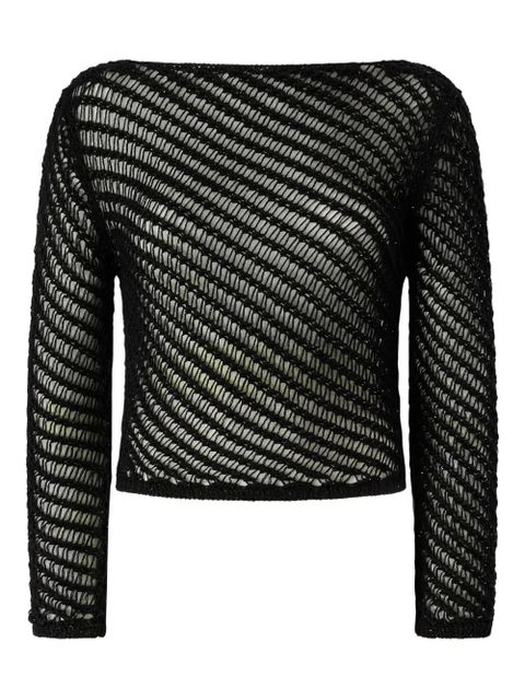 PINKO open-knit sweater - Black - zdjęcie produktu nr 1