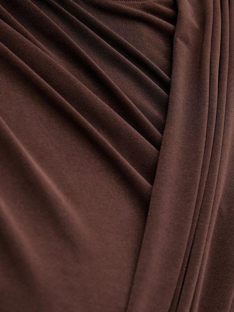 Answear.LAB sukienka kolor brązowy maxi prosta