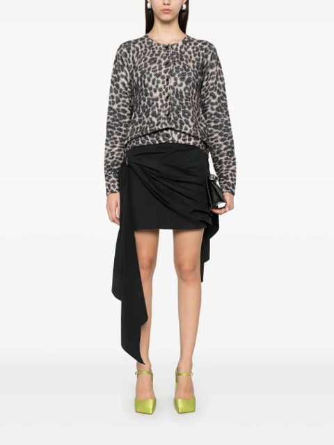 Blumarine leopard-print cardigan - Grey - zdjęcie produktu nr 2