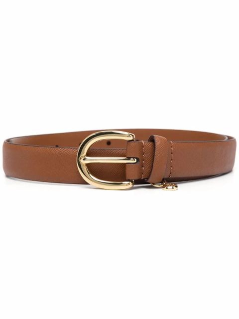 Lauren Ralph Lauren logo charm buckled belt - Brown - zdjęcie produktu nr 1