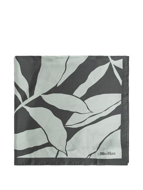 Max Mara leaf-print scarf - Green - zdjęcie produktu nr 1