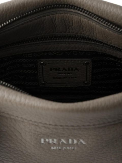 Prada large leather tote bag - Grey
