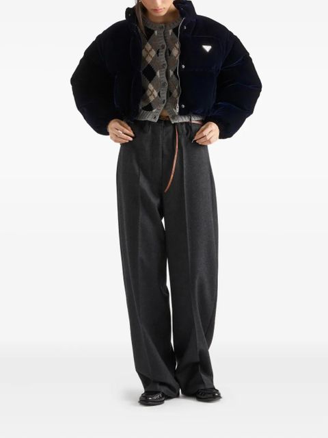 Prada velvet down jacket - Blue - zdjęcie produktu nr 2