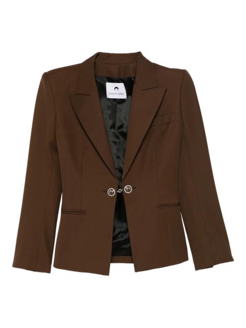 Marine Serre buttoned wool jacket - Brown - zdjęcie produktu nr 1