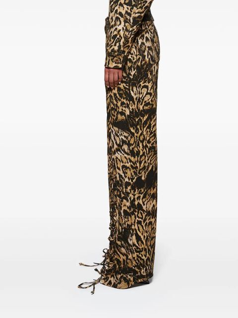 Jean Paul Gaultier Leopard-print jeans - Brown