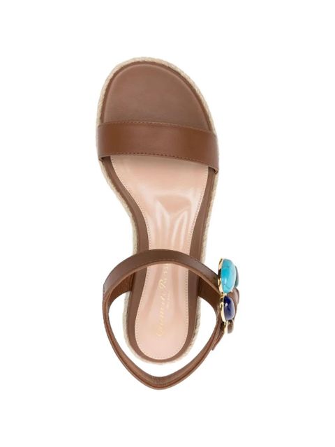Gianvito Rossi gemstone platform sandals - Brown