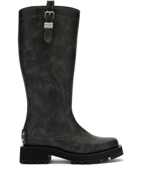 GANNI studs knee-high boots - Grey - zdjęcie produktu nr 1