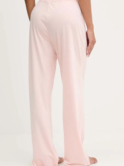 Juicy Couture spodnie lounge damskie kolor różowy proste high waist JCLBJ225508