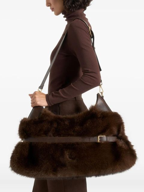 Manière De Voir Cali fur panel duffel bag - Brown - zdjęcie produktu nr 2