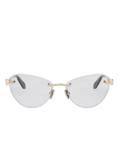 Bvlgari cat-eye sunglasses - Gold
