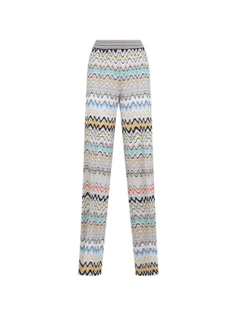 Missoni zigzag-knit trousers - Neutrals - zdjęcie produktu nr 1