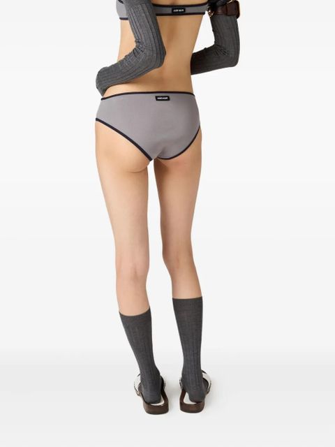Miu Miu two-tone bikini bottoms - F0MZQ Grey