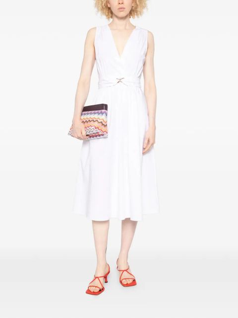 TWINSET V-neck midi dress - White - zdjęcie produktu nr 2