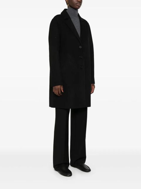 TWINSET logo-patch coat - Black